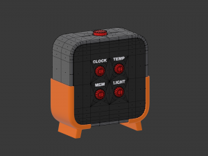 digital clock h-100 Model 3D