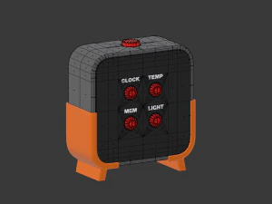 digital clock h-100 3D Model