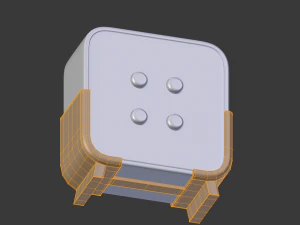 digital clock h-100 3D Model