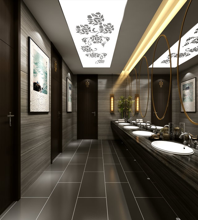 bathroom 02 3D 模型 .c4d .max .obj .3ds .fbx .stl .blend 