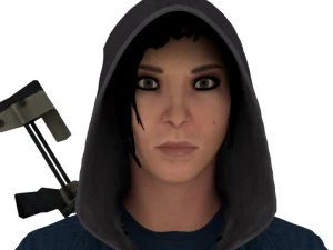 woman with 3D Model