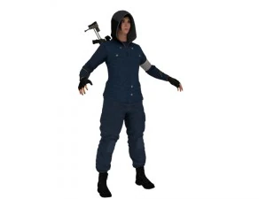 woman with 3D Model