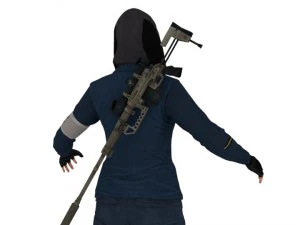 woman with 3D Model
