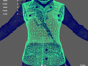 woman with 3D Model