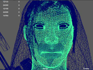 woman with 3D Model