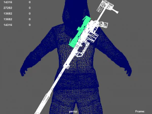 woman with 3D Model