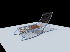 curling lounge chair sillas perezosas 3D Model