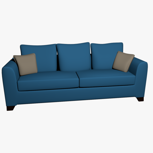 simple sofa Model 3D .c4d .max .obj .3ds .fbx .stl .blend 