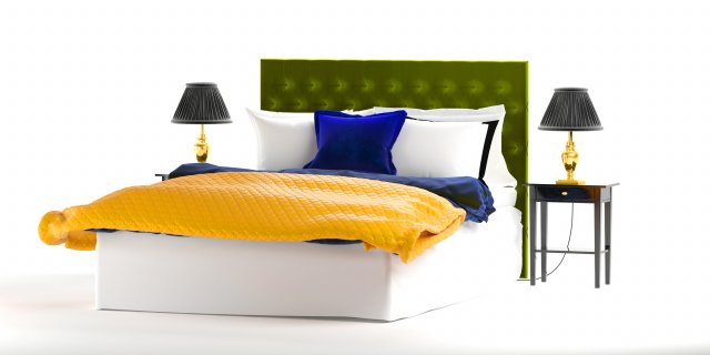 modern bed 3D Модель .c4d .max .obj .3ds .fbx .stl .blend 