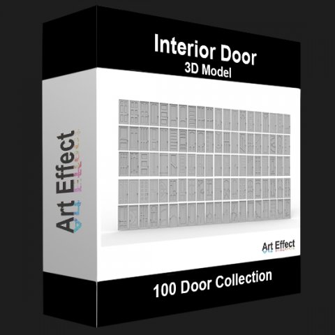 100 door collection 3D Model .c4d .max .obj .3ds .fbx .stl .blend 