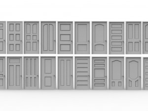 100 door collection 3D Model