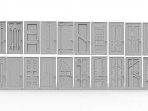 100 door collection 3D Model