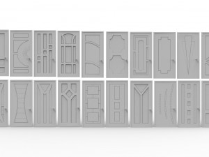 100 door collection 3D Model