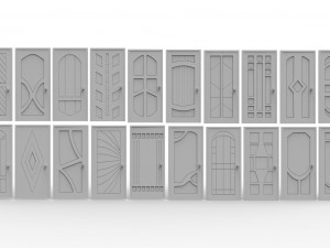 100 door collection 3D Model