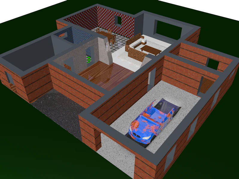 house beta2 3D Model .c4d .max .obj .3ds .fbx .stl .blend 