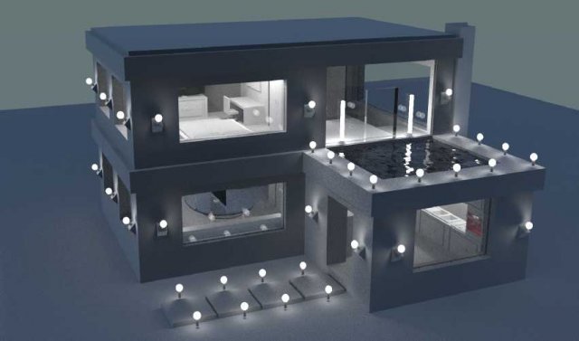house 3D 模型 .c4d .max .obj .3ds .fbx .stl .blend 