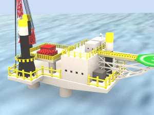 기름 공장 3D 모델