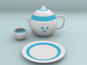 tea set 3D Модель