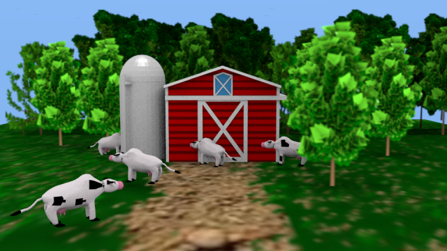 barn farm Model 3D .c4d .max .obj .3ds .fbx .stl .blend 