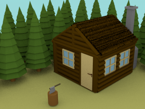 hut 3D 模型