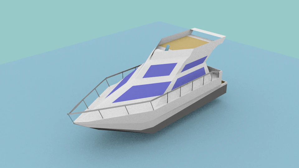 yacht 3D Model .c4d .max .obj .3ds .fbx .stl .blend