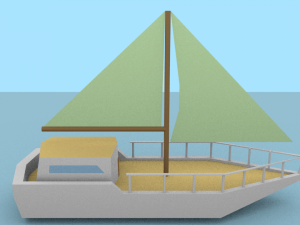 sail boat 3D Модель