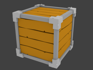 lowpoly box Modelo 3D