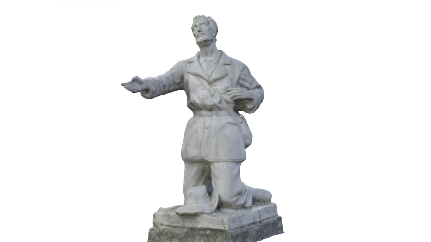 kneeling shepherd statue 3D Model .c4d .max .obj .3ds .fbx .stl .blend