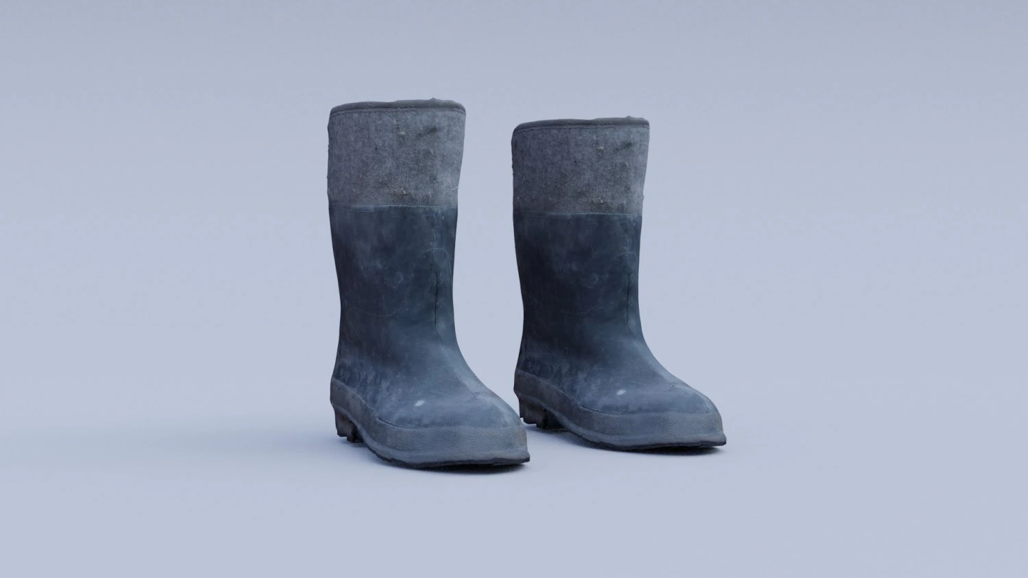 old worn rain boots 3D Model .c4d .max .obj .3ds .fbx .stl .blend 