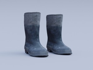 old worn rain boots 3D Model