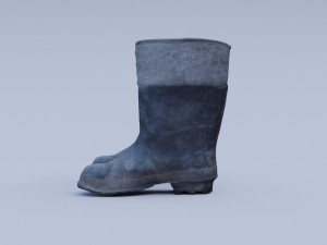 old worn rain boots 3D-Modell