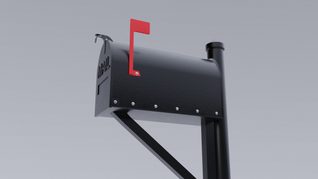 metal mailbox Modelo 3D .c4d .max .obj .3ds .fbx .stl .blend 