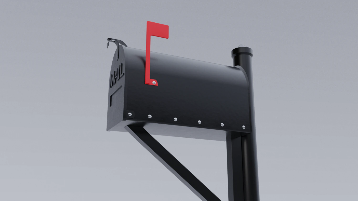 metal mailbox 3D Model .c4d .max .obj .3ds .fbx .stl .blend