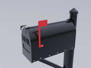 metal mailbox Modelo 3D