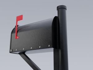 metal mailbox Modelo 3D
