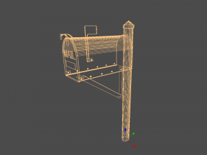 metal mailbox Modelo 3D