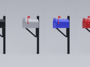 metal mailbox Modelo 3D