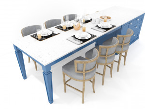dinner table Modello 3D