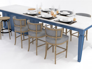 dinner table Modello 3D
