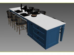 dinner table Modello 3D
