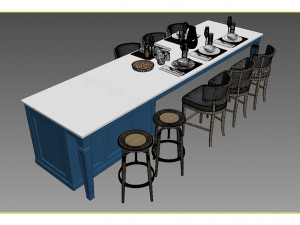dinner table Modello 3D