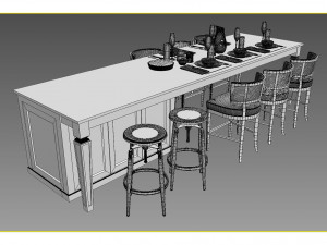 dinner table Modello 3D