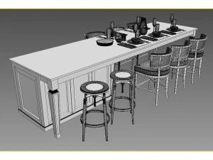 dinner table 3D Model