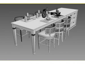 dinner table 3D Model