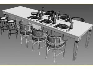 dinner table 3D Model