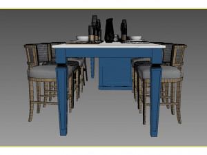 dinner table Modello 3D