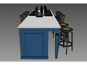 dinner table Modello 3D