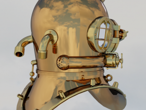 divers helmet Modelo 3D