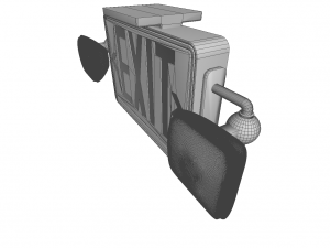 exit sign 3D मॉडल