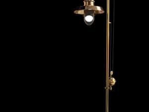 brass floor lamp v6 Model 3D